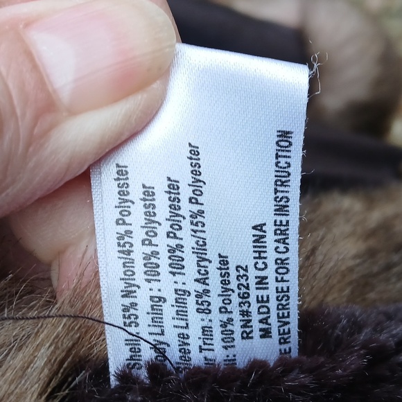 Gallery Womens Brown Long Sleeve Fur Collared  Trench Coat Size Medium - Picture 10 of 12